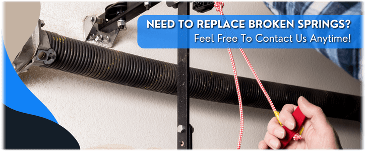 Broken Garage Door Spring Repair Newton MA